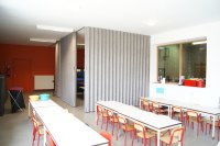 Lederfaltwand Kindergarten